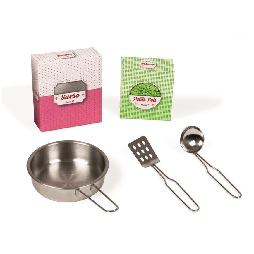 Janod - Cuisine en bois MACARON rose