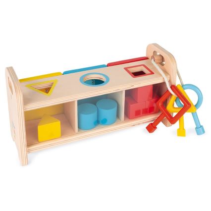 Janod - Giocattolo interattivo in legno MONTESSORI 10 pz.