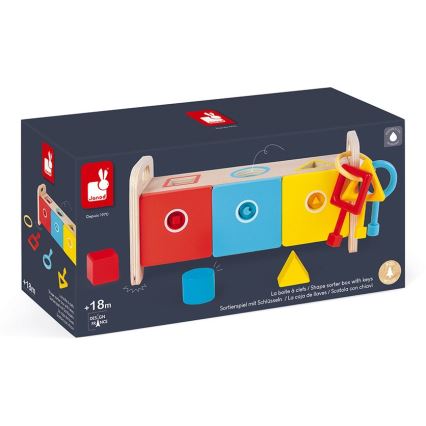 Janod - Giocattolo interattivo in legno MONTESSORI 10 pz.