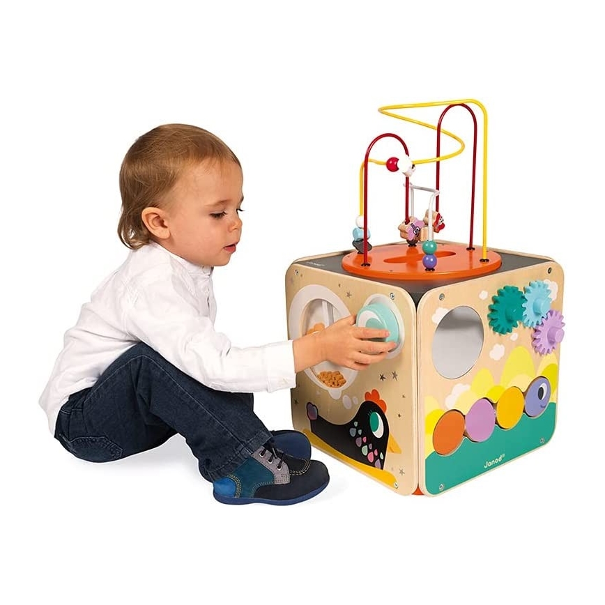 Janod - Interaktiver Block mit Labyrinth MULTI ACTIVITY