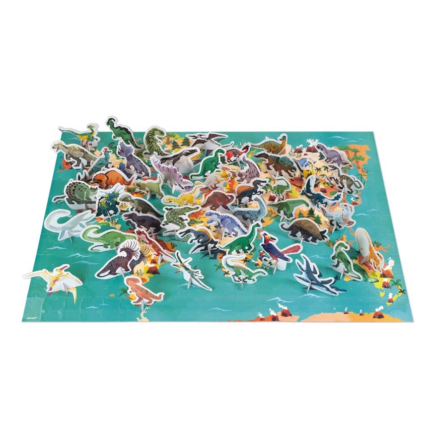 Janod - Kinder-Lernpuzzle 200 Stück Dinosaurier