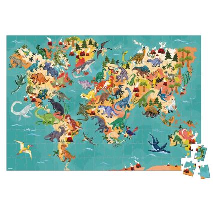 Janod - Kinder-Lernpuzzle 200 Stück Dinosaurier