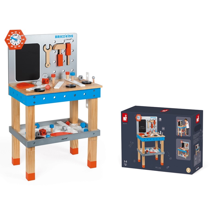 Janod - Laboratorio per bambini con attrezzi BRICOKIDS