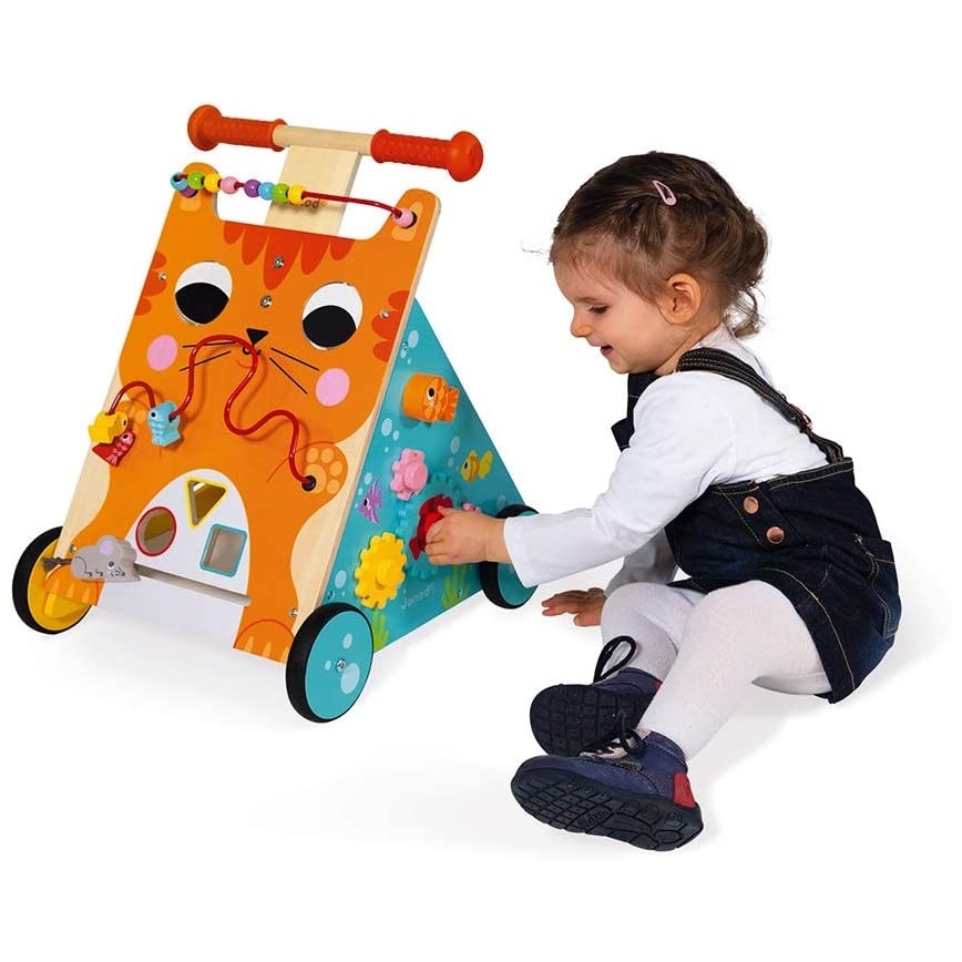 Janod - Lauflernwagen mit Aktivitäten Katze