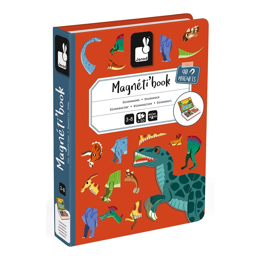 Janod - MAGNETIBOOK dinosauri gioco magnetico interattivo