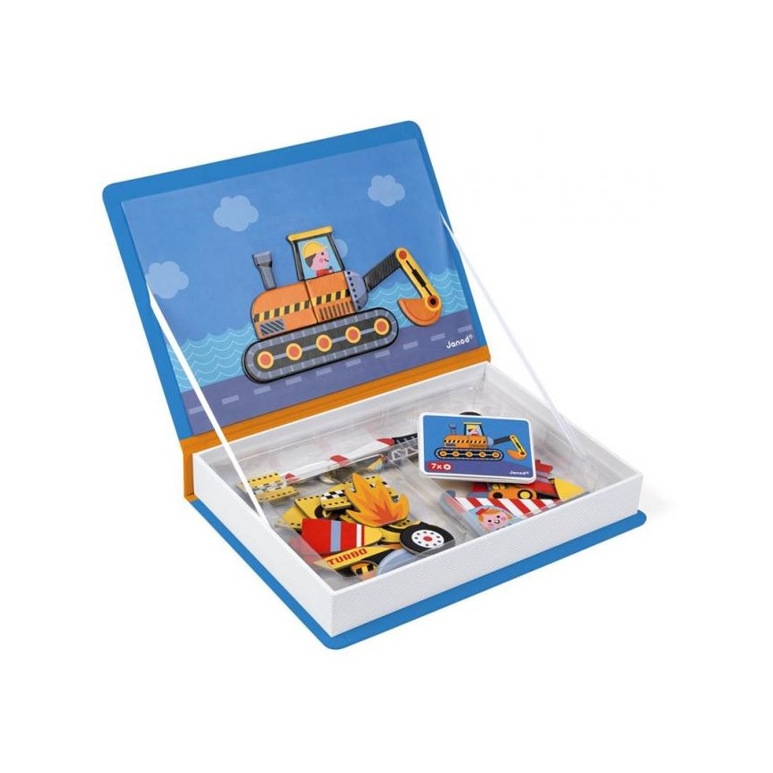 Janod - MAGNETIBOOK Gioco magnetico interattivo - Mezzi di trasporto