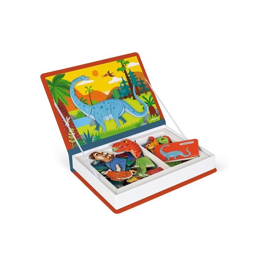 Janod - Magnetisches interaktives Set MAGNETIBOOK Dinosaurier