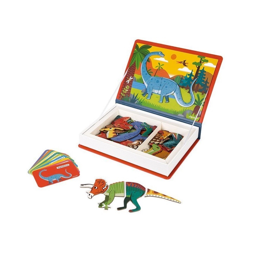 Janod - Magnetisches interaktives Set MAGNETIBOOK Dinosaurier