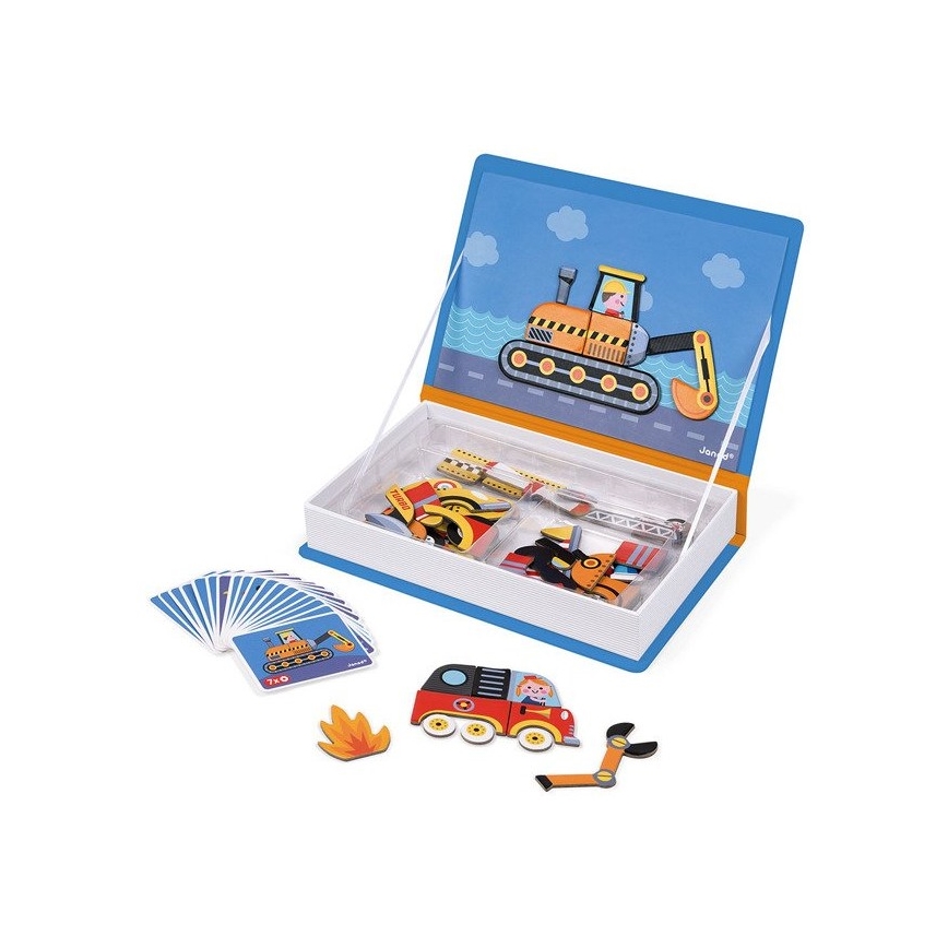 Janod - Magnetisches interaktives Set MAGNETIBOOK Transportmittel