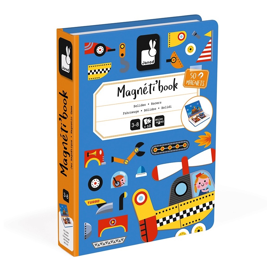 Janod - Magnetisches interaktives Set MAGNETIBOOK Transportmittel