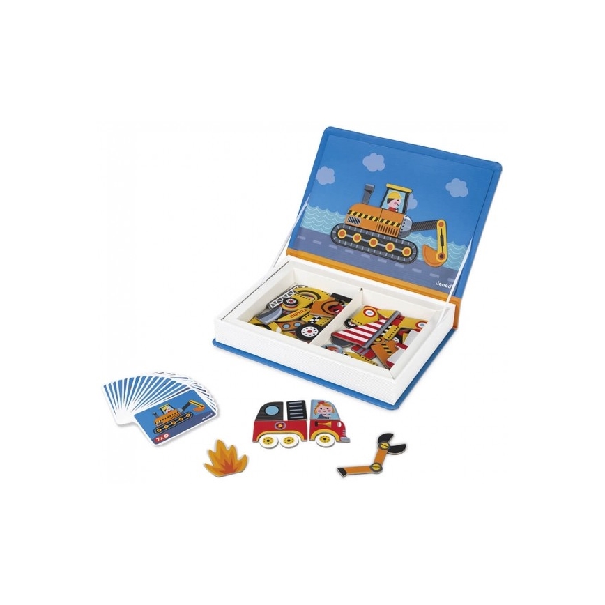 Janod - Magnetisches interaktives Set MAGNETIBOOK Transportmittel