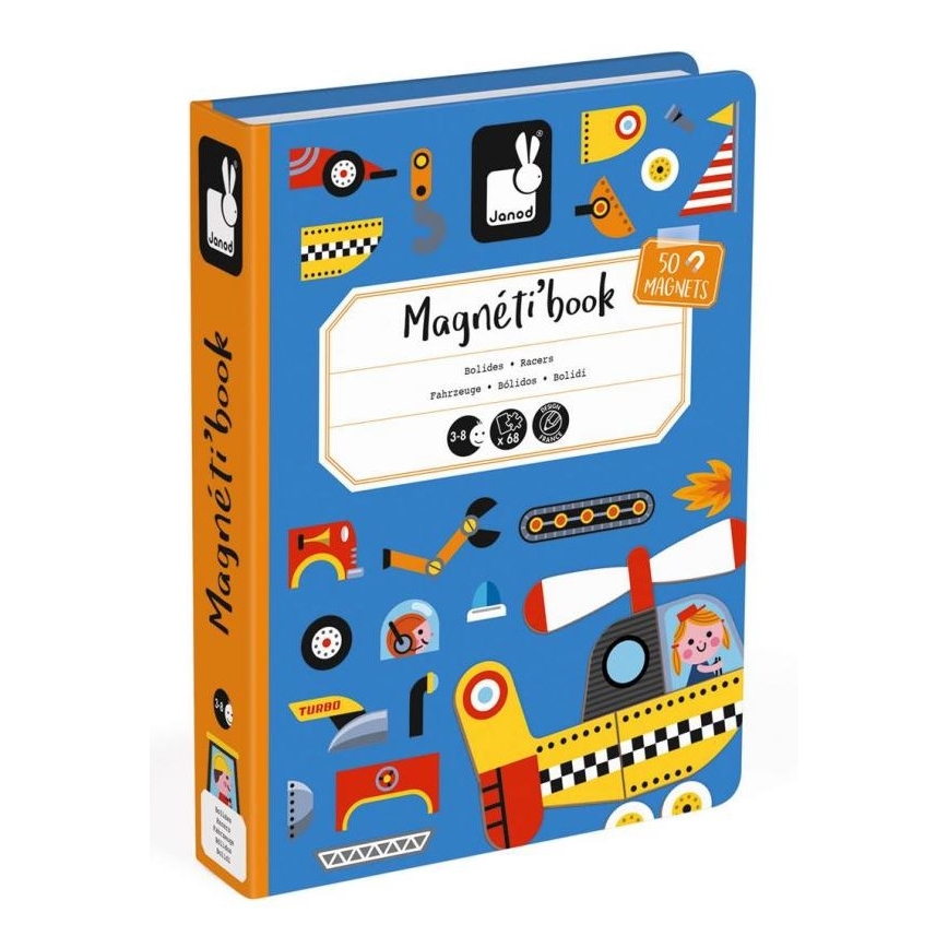 Janod - Magnetisches interaktives Set MAGNETIBOOK Transportmittel
