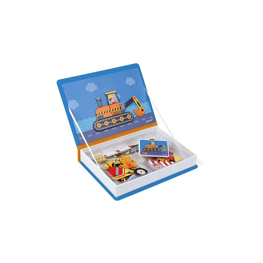 Janod - Magnetisches interaktives Set MAGNETIBOOK Verkehrsmittel