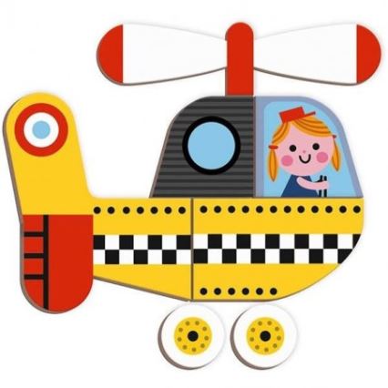 Janod - Magnetisches interaktives Set MAGNETIBOOK Verkehrsmittel