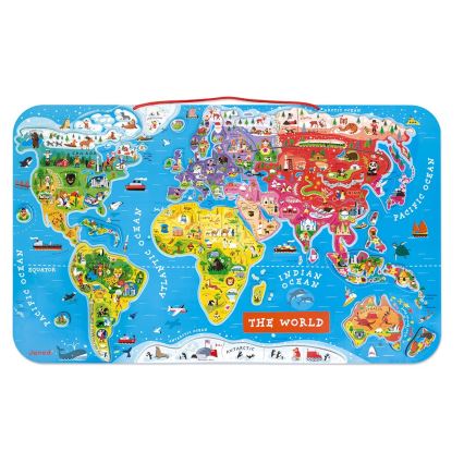 Janod - Mappamondo magnetico inglese