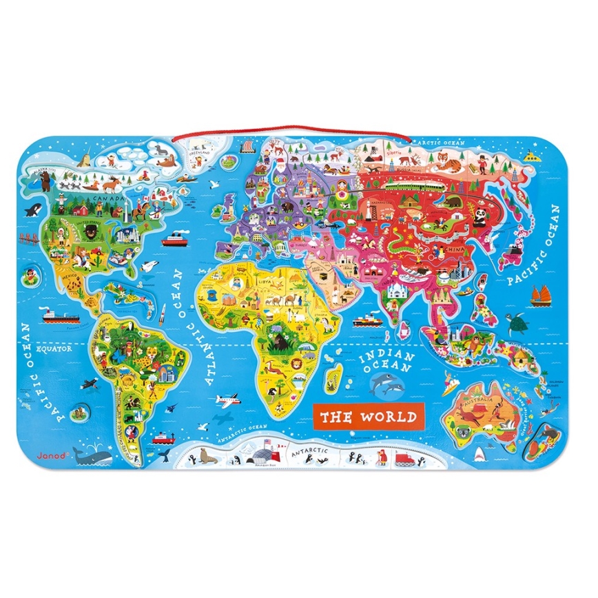 Janod - Mappamondo magnetico inglese