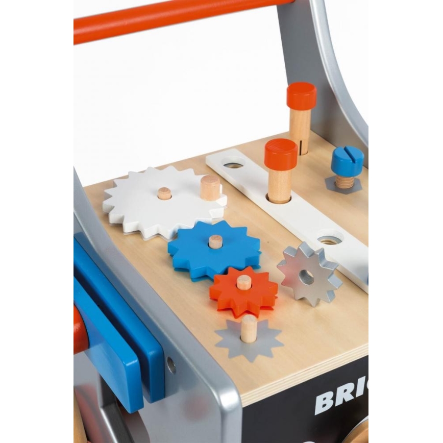 Janod - Passeggino in legno con attrezzi BRICOKIDS
