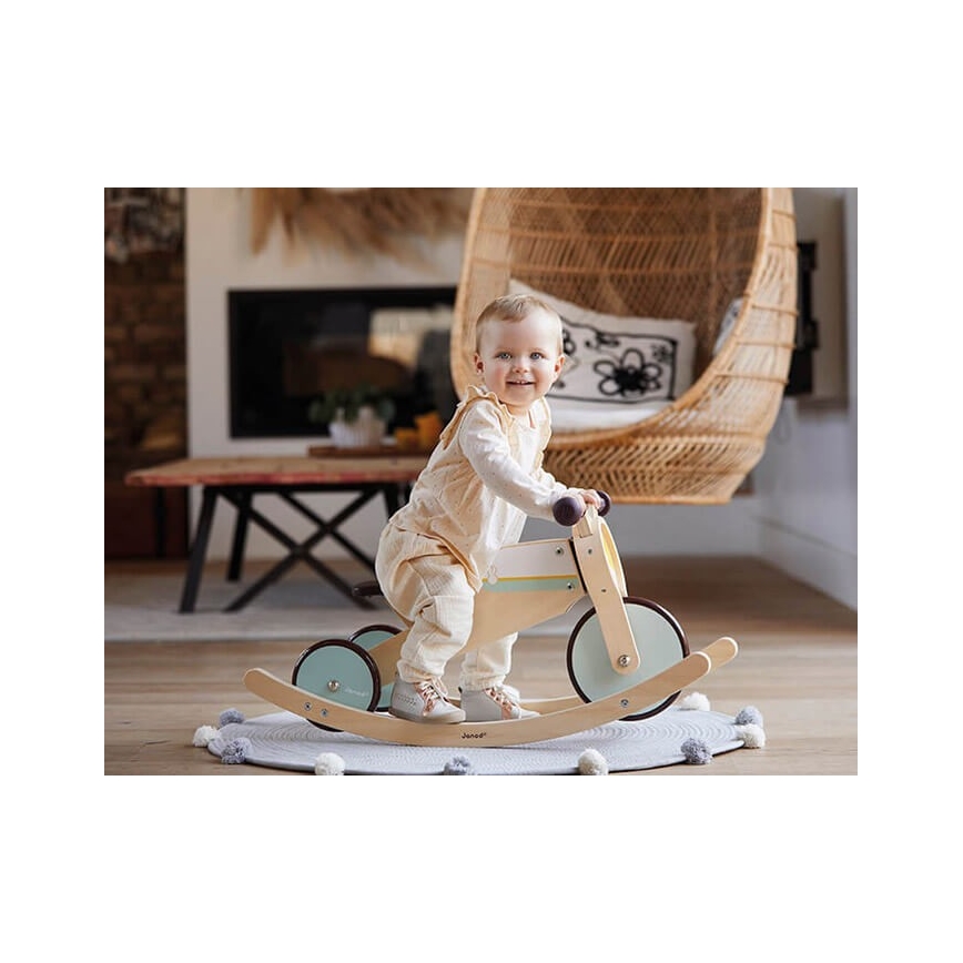 Janod - Per bambini bici a spinta in legno 2in1