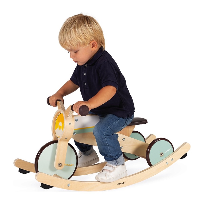 Janod - Per bambini bici a spinta in legno 2in1