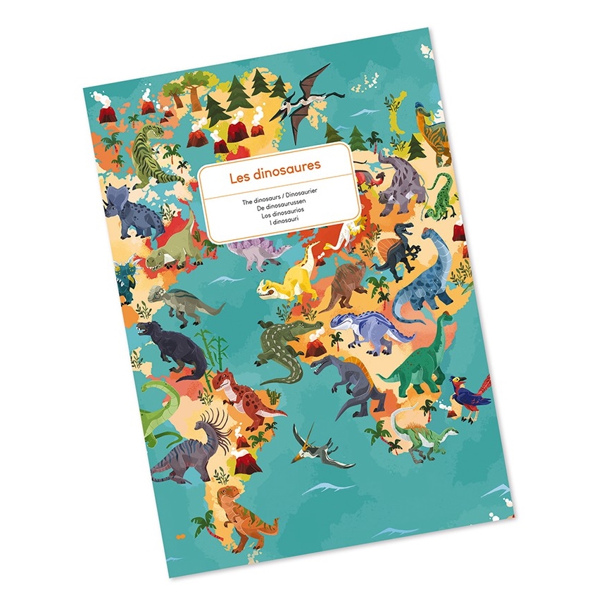 Janod - Puzzle educativo per bambini 200 pezzi dinosauri