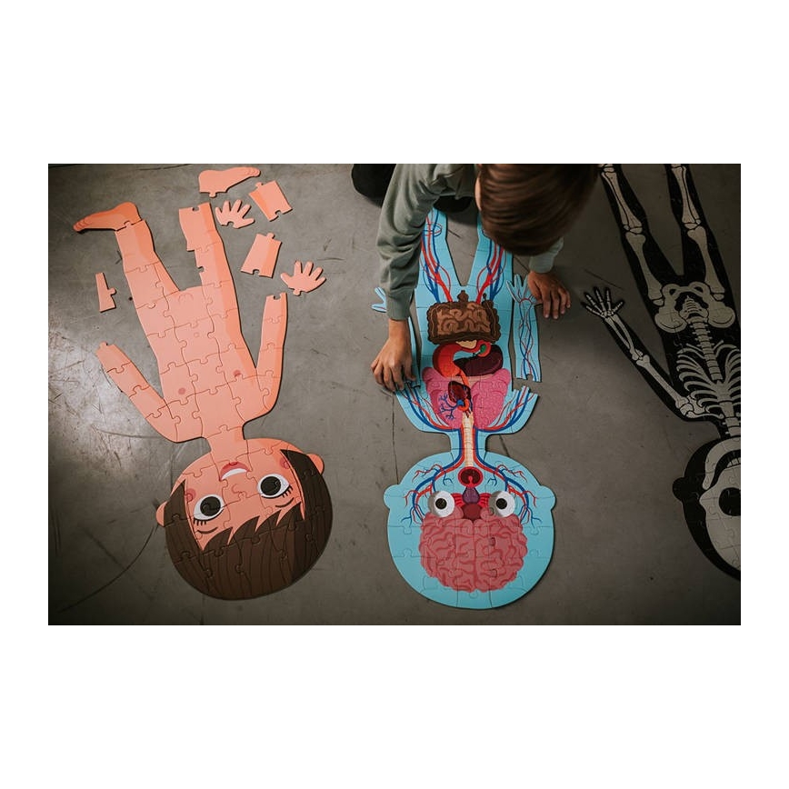 Janod - Puzzle educativo per bambini 225 pezzi corpo umano