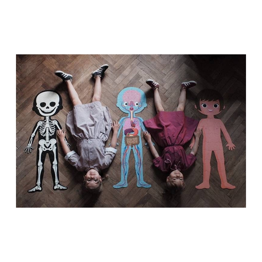 Janod - Puzzle educativo per bambini 225 pezzi corpo umano