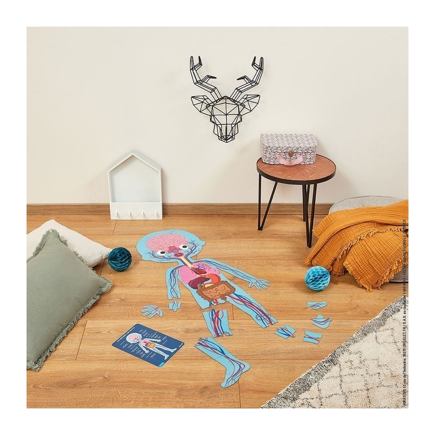 Janod - Puzzle educativo per bambini 225 pezzi corpo umano
