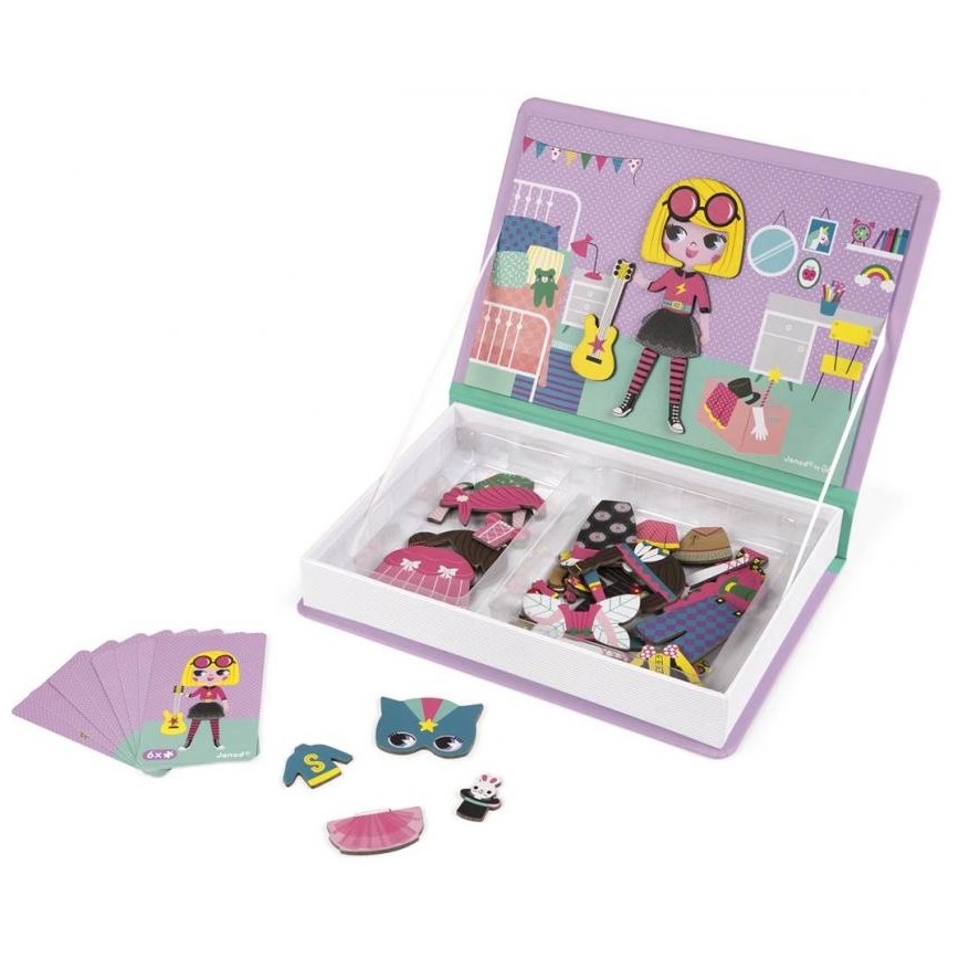 Janod - Set magnetico interattivo MAGNETIBOOK bambina