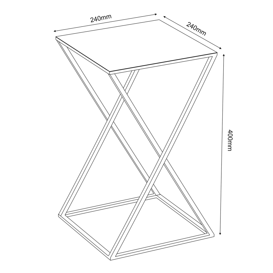Jardinière 40x24 cm noir