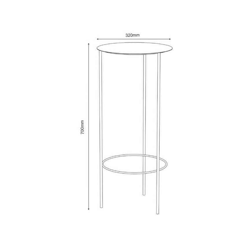 Jardinière 70x32 cm doré