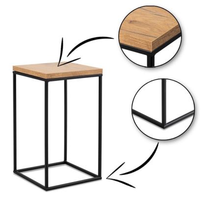Jardinière BASICLOFT 40x24 noire/marron