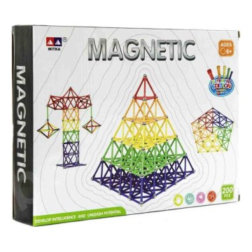 Jeu de construction magnétique 200 pièces