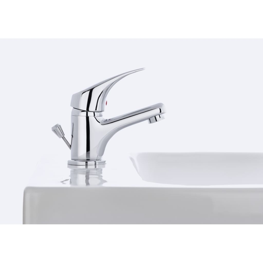 JIKA H3111N10041111 - Rubinetto per lavabo con scarico a troppopieno TALAS 12,3 cm cromo lucido