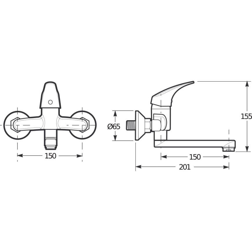 JIKA H3111N70042201 - Rubinetto per lavabo TALAS 15,5 cm cromo lucido