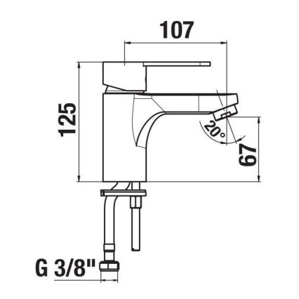 JIKA H3111Z10041101 - Rubinetto del lavandino LYRA 12,5 cm cromo lucido