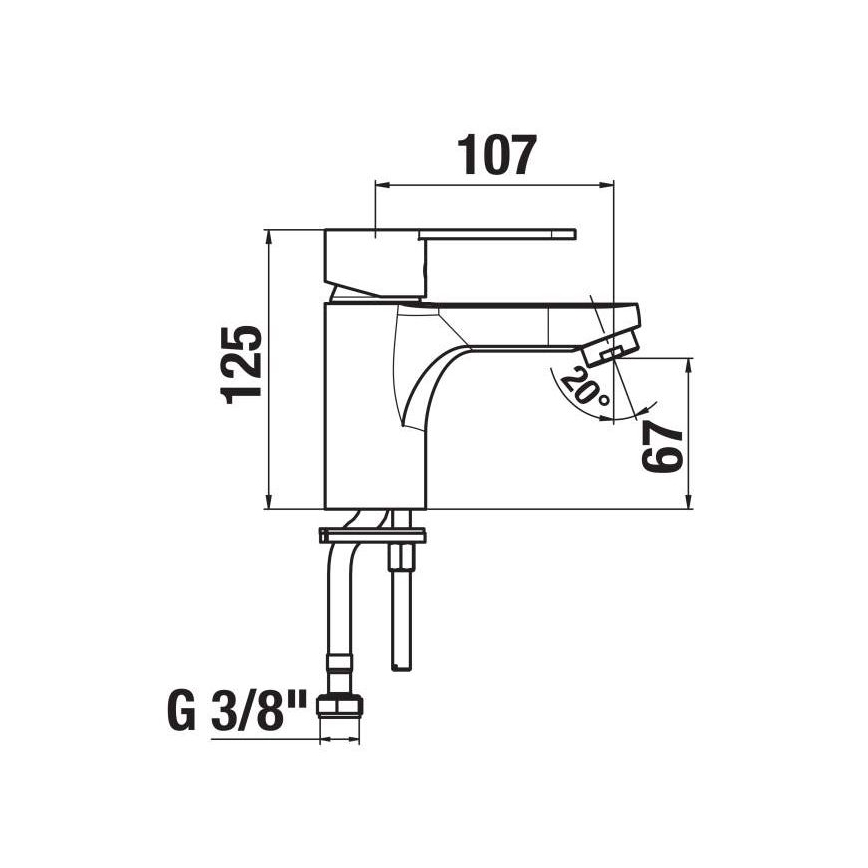 JIKA H3111Z10041101 - Rubinetto del lavandino LYRA 12,5 cm cromo lucido
