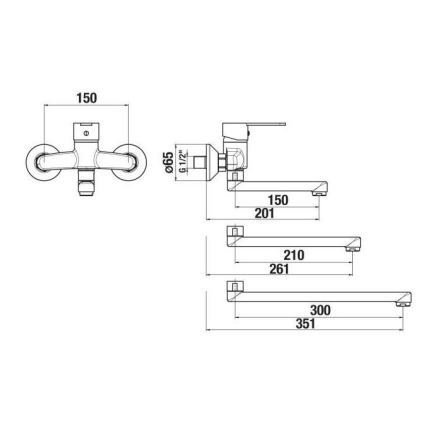 JIKA H3111Z70042201 - Rubinetto del lavandino LYRA 15x20,1 cm cromo lucido