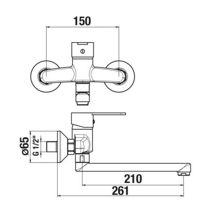 JIKA H3111Z70042301 - Rubinetto del lavandino LYRA 15x26,1 cm cromo lucido