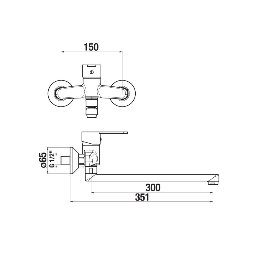 JIKA H3111Z70042401 - Rubinetto del lavandino LYRA 15x35,1 cm cromo lucido