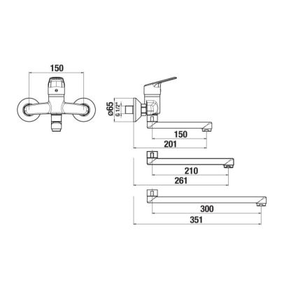 JIKA H3112E70042201 - Robinet de lavabo TALAS 15x20,1 cm chrome brillant