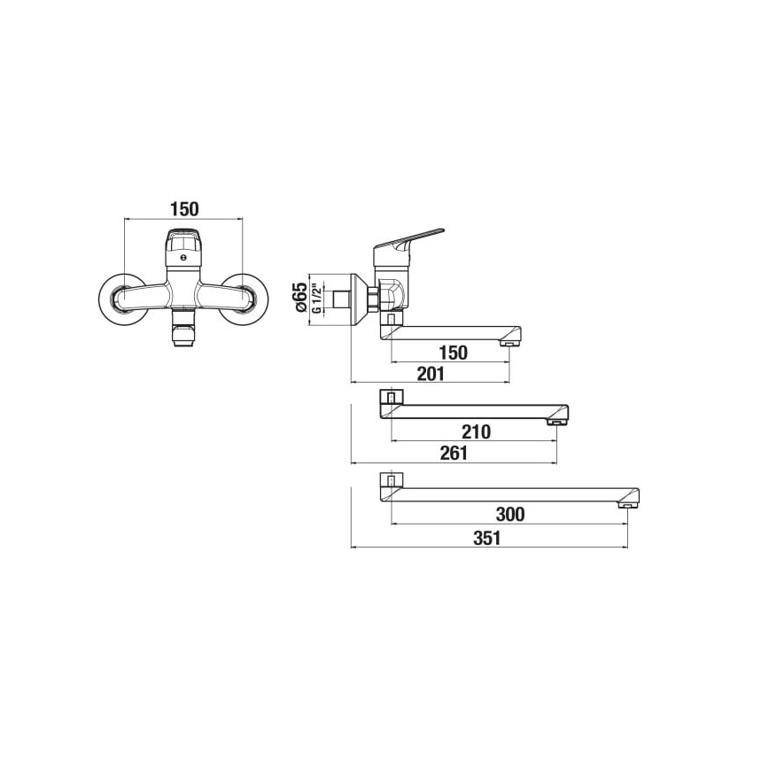 JIKA H3112E70042201 - Robinet de lavabo TALAS 15x20,1 cm chrome brillant