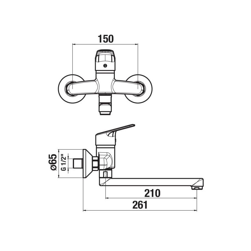 JIKA H3112E70042301 - Rubinetto per lavabo TALAS 15x26,1 cm cromo lucido