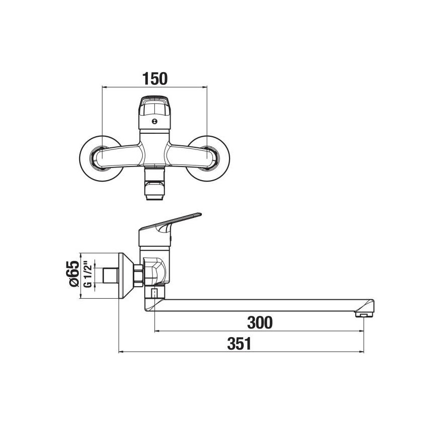 JIKA H3112E70042401 - Rubinetto per lavabo TALAS 15x35,1 cm cromo lucido