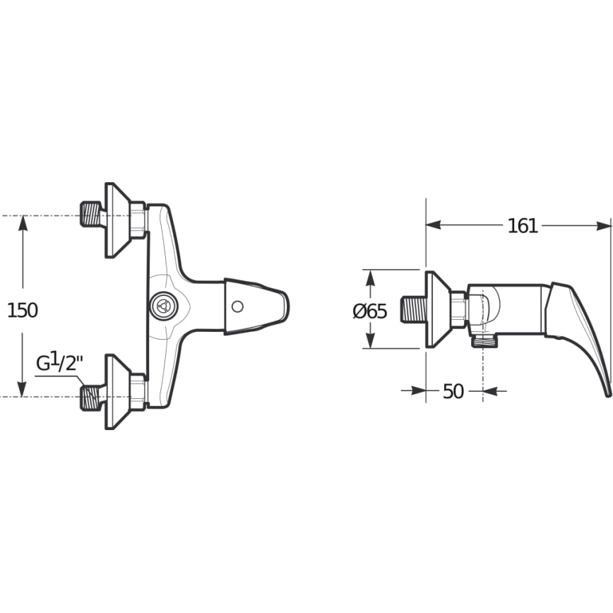 JIKA H3311N70044001 - Miscelatore doccia TALAS cromo lucido