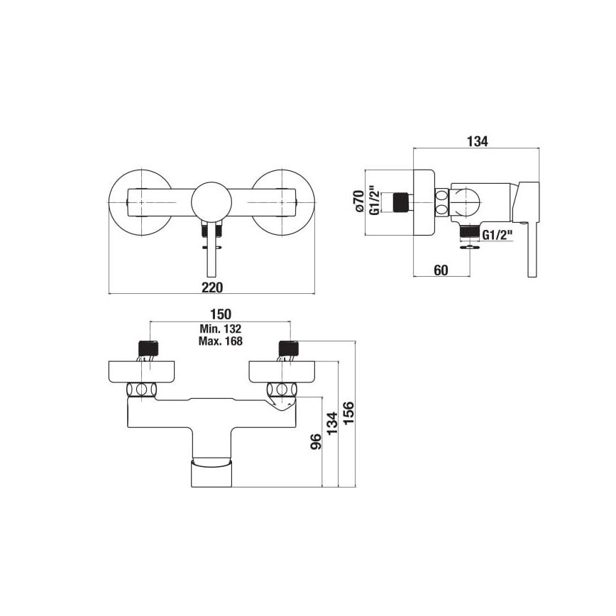 JIKA H3312F70044001 - Rubinetto doccia MIO cromo lucido