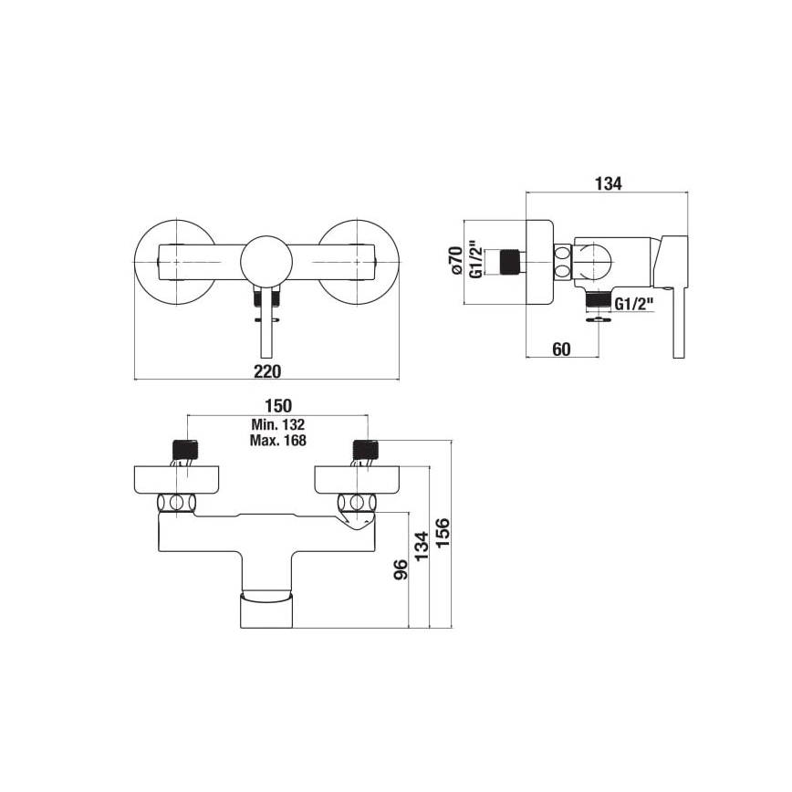 JIKA H3312F77164001 - Miscelatore doccia MIO nero opaco