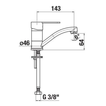 JIKA H3511Z10042201 - Mitigeur d'évier LYRA 14,3 cm chrome brillant