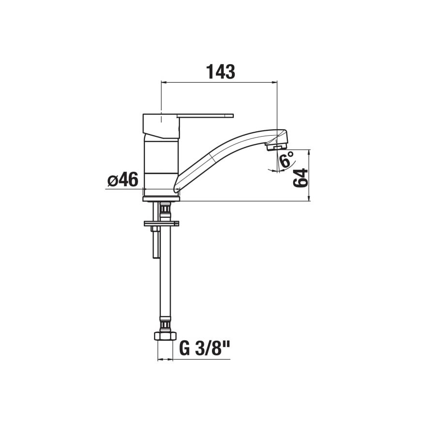 JIKA H3511Z10042201 - Rubinetto per lavello LYRA 14,3 cm cromo lucido
