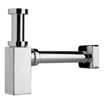JIKA H3747300040001 - Eckiger Siphon CUBITO glänzendes Chrom