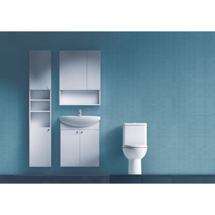 JIKA H4532410383041 - Miroir armoire avec une étagère LYRA 80x60 cm blanc